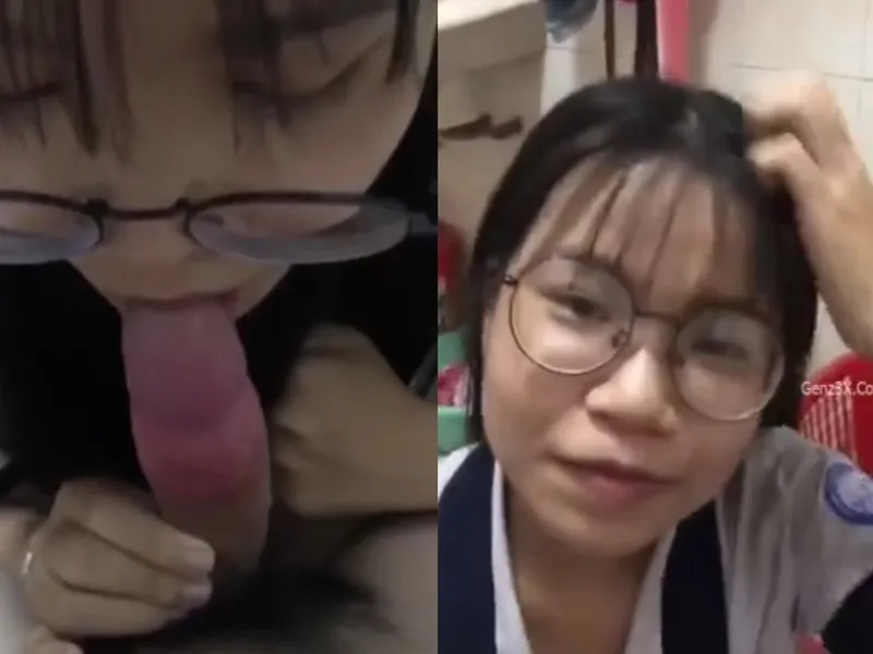 "mày mút mạnh đi tao sắp ra rồi", em xinh liếm cò cho thằng bạn thân